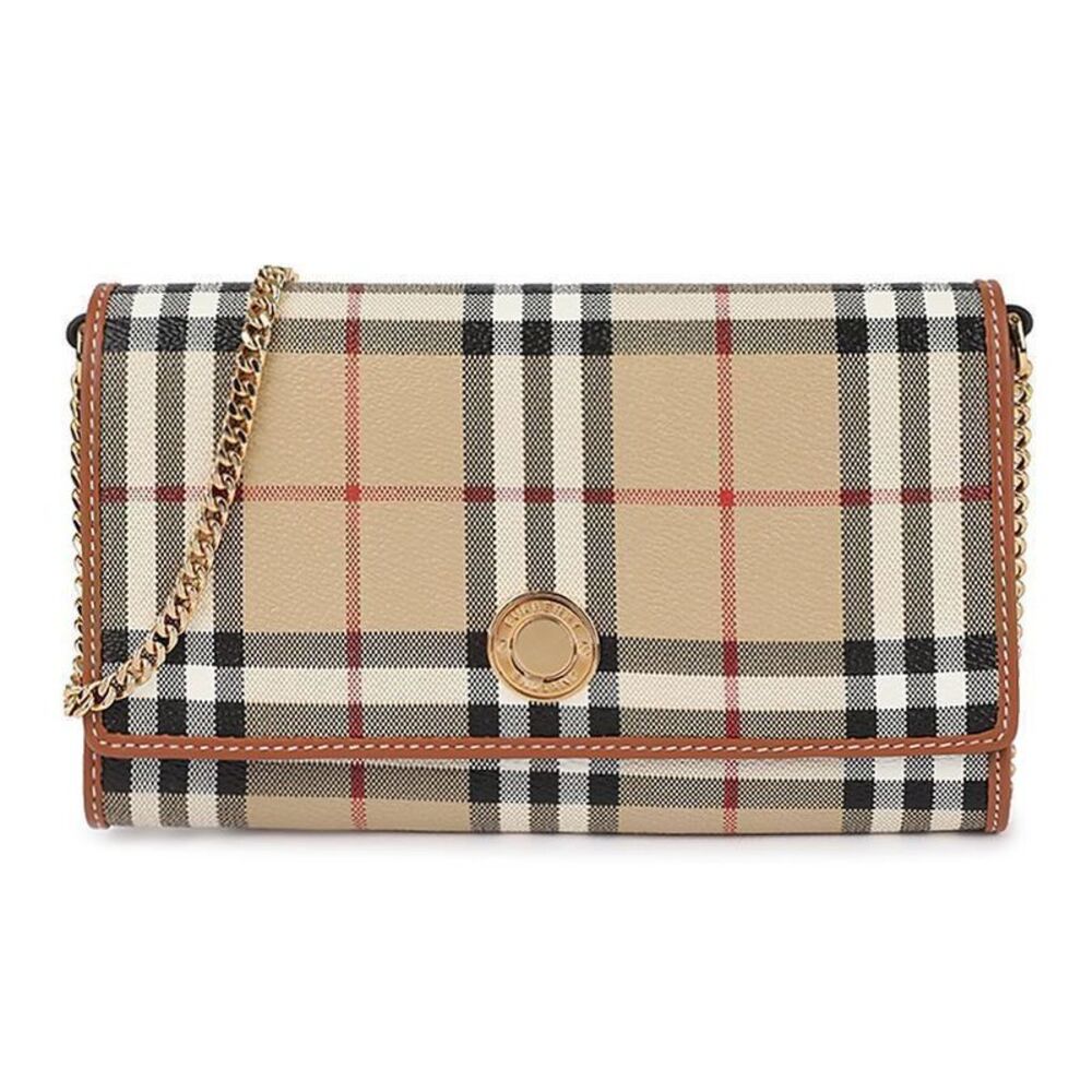 Check Women's Chain Strap Wallet